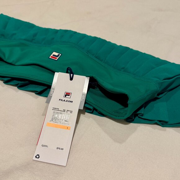 NWT FILA Women's Heritage Pleated Tennis Skirt Marine Green Small - Picture 9 of 14